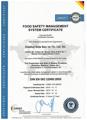 Food Safety Management System Certificate